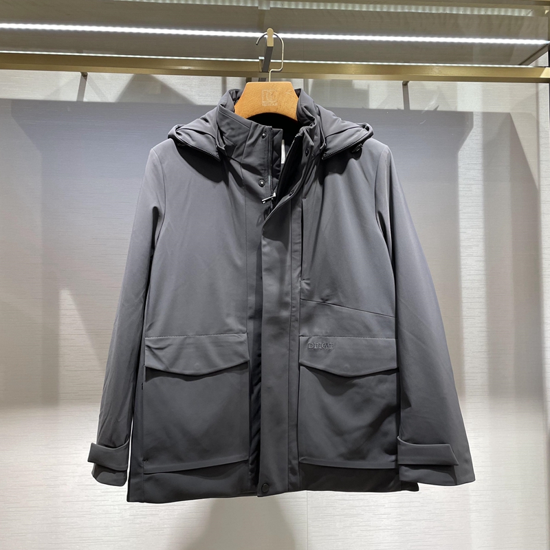 2022新款迪赛DEICAE专柜秋冬正品男装白鸭绒针织羽绒服682141304