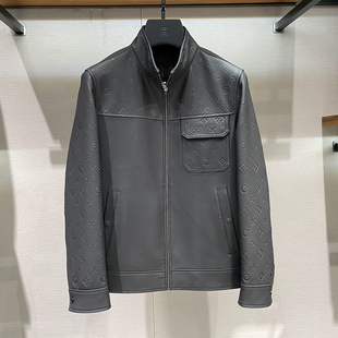 2023新款BOSSsunwen专柜正品秋冬季男装真皮皮衣外套133237020080