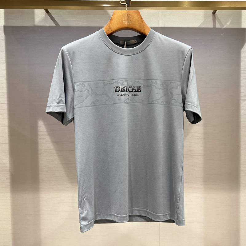 迪赛DEICAE专柜2024夏季新款正品男士针织衫短袖T恤衫 114111339