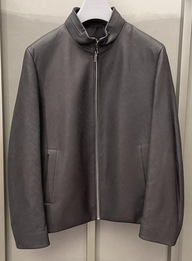 2023新款卡尔丹顿专柜秋冬正品男装羊皮革皮衣2色KDAW49304LAC1