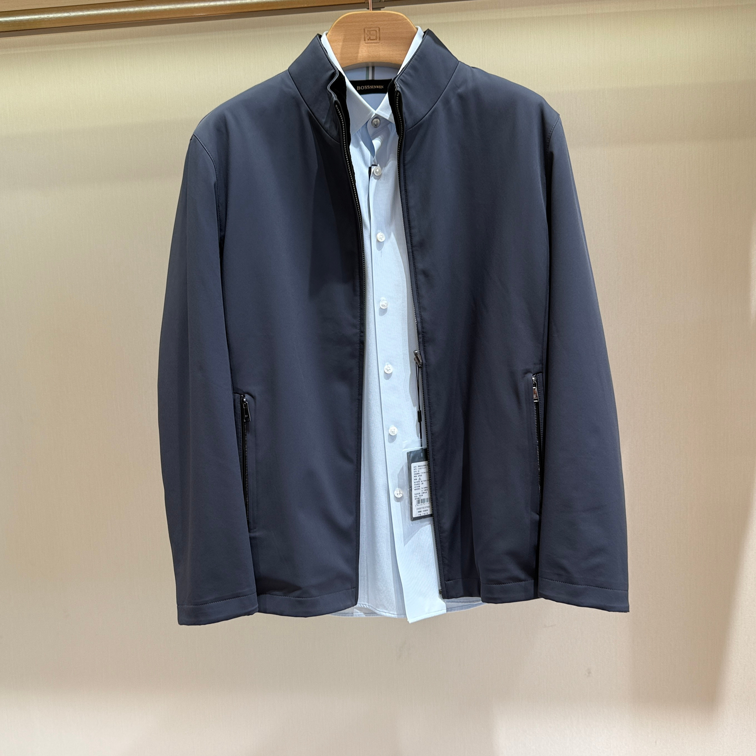 BOSSsunwen专柜正品秋冬男士毛皮服装双面穿夹克13432732157022