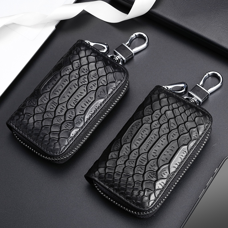 夏维儿钥匙包头层牛皮多功能