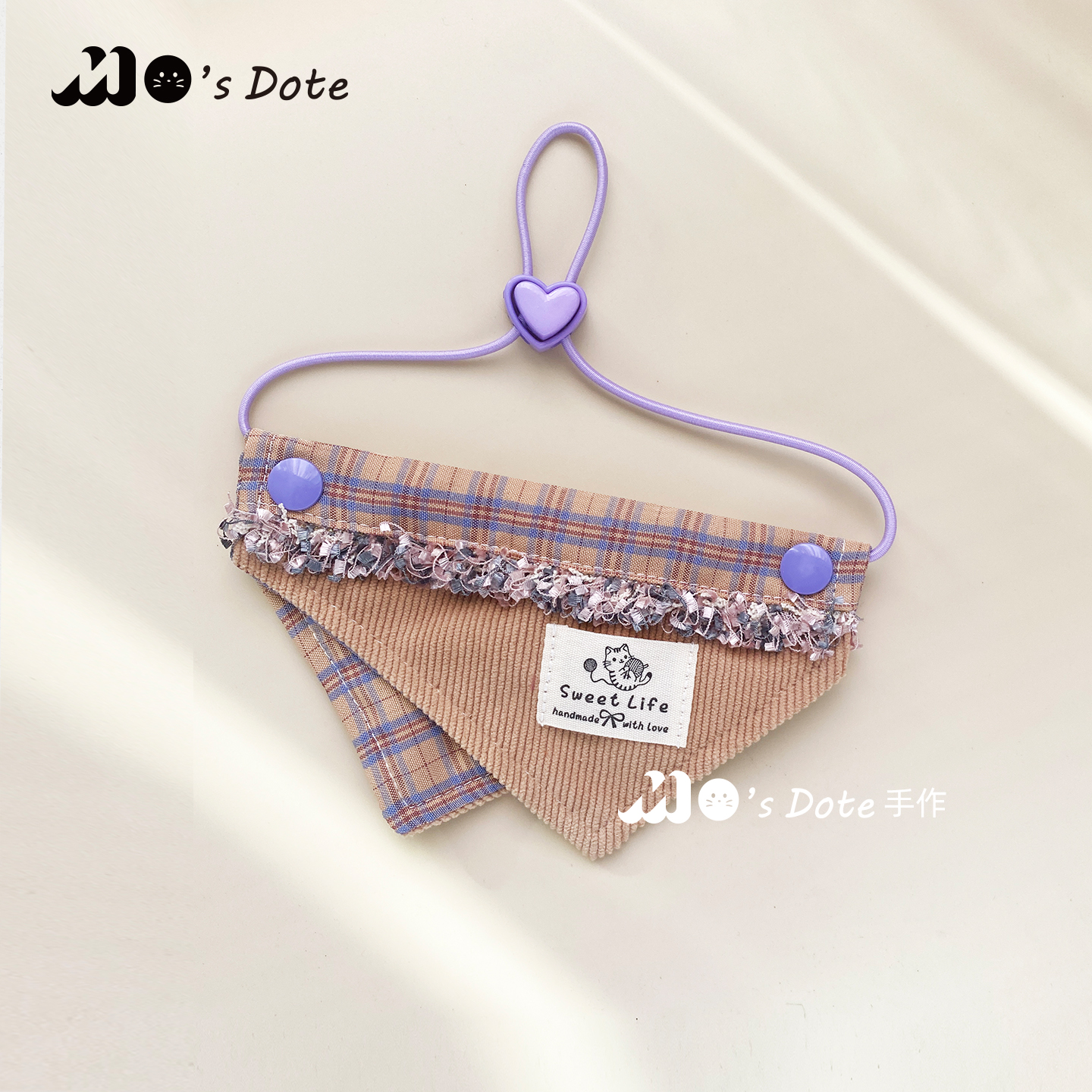 原创自制宠物三角巾猫咪围兜