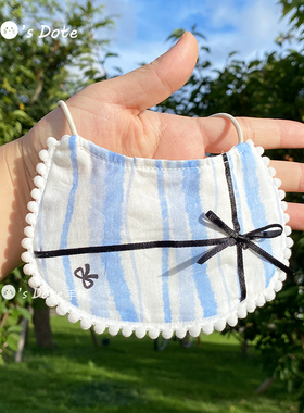 自制宠物围兜可爱猫咪小口水巾蝴蝶结装饰品生日礼物狗狗围嘴新款