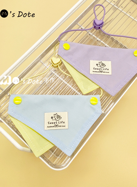 自制宠物口水巾可爱三角巾猫咪围脖装饰品围兜款中小型犬狗狗围嘴