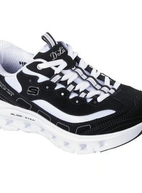 代购美国进口斯凯奇女鞋舒适熊猫鞋系带厚底增高耐磨运动鞋150433