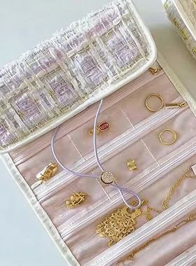 黄金首饰收纳包铺盖卷饰品收纳盒便携大容量饰品收纳项链耳环女生