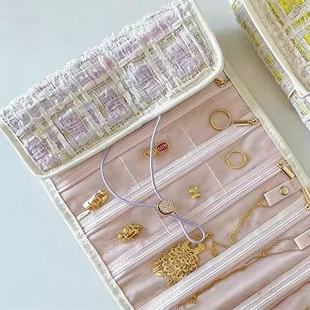 黄金首饰收纳包铺盖卷饰品收纳盒便携大容量饰品收纳项链耳环女生