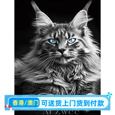 海口/实体门店/香港全国发货俄罗斯银虎斑长毛缅因猫幼猫巨型库恩