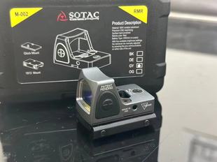 全金属全息镜瞄i准器高清虹膜红点rmr镀膜底板模型弹弓玩具器高透