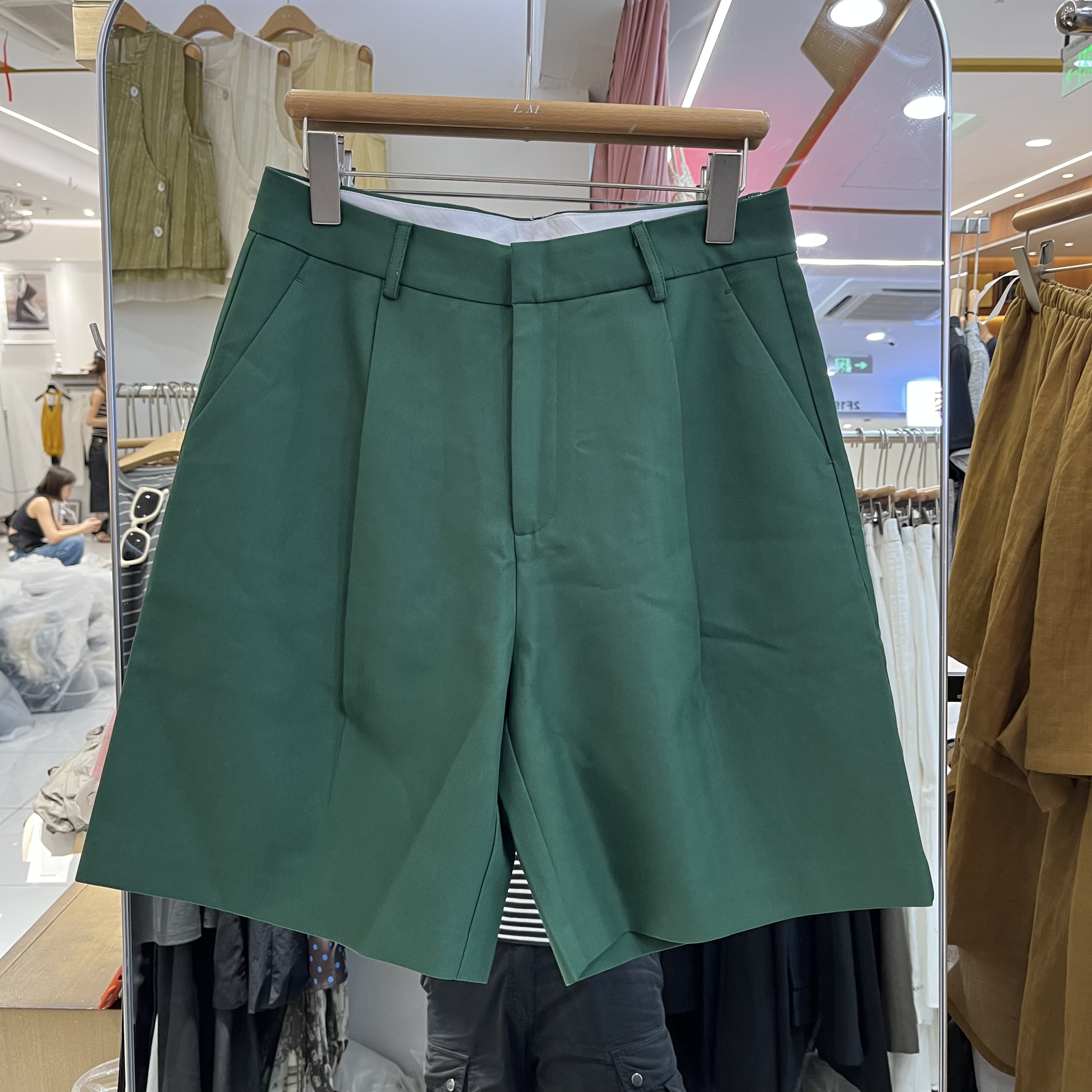 欧洲站2026夏季新款女士高腰纯色简约西装短裤欧货时尚百搭五分裤