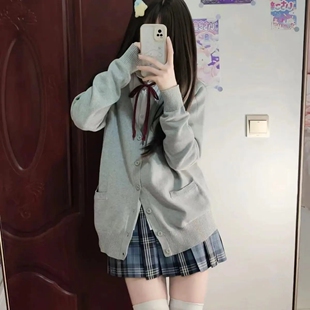 jk毛衣外套 学院风针织开衫 女秋冬原创日系校供感宽松百搭学生长袖