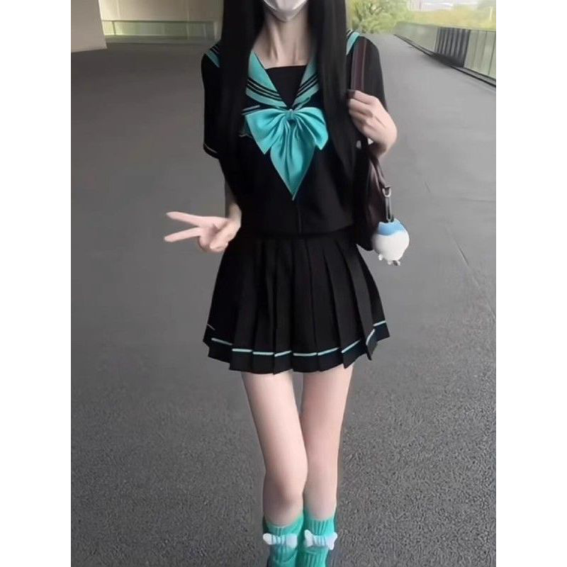【青本绘】JK水手服原创制服日系校供感初音未来少女长袖短袖衬衫