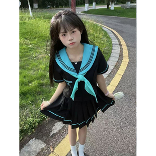 款 原创jk制服水手服青本绘长袖 上衣百搭JK短裙夏季 短袖 中间服 衬衫