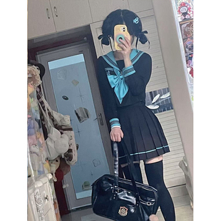 2025夏季 新款 中间服jk制服日系学院风穿搭水手服青本绘JK短裙套装