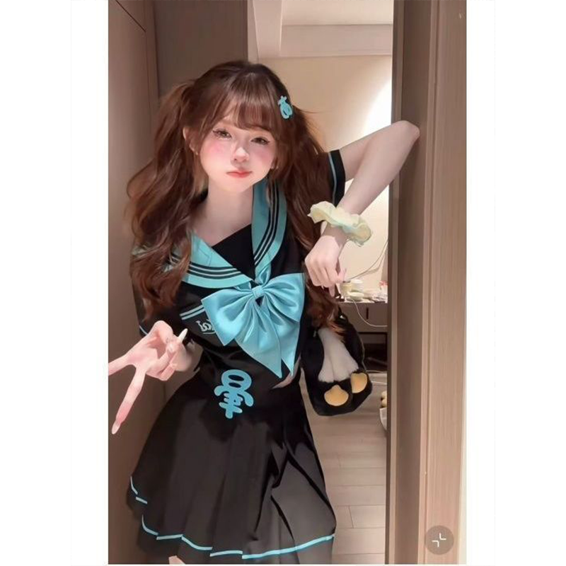 青本绘JK制服校供感中间服基础款新款学院风长短袖衬衫JK短裙套装