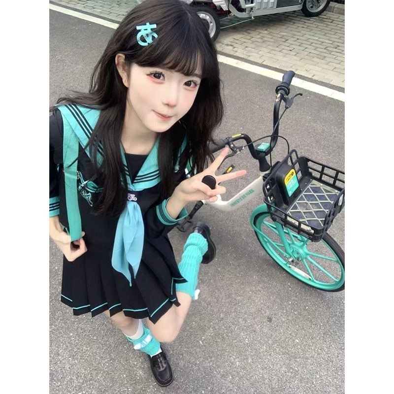 青本绘初音未来cos服jk校供制服中间套装新款日系学院基础款JK裙