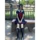 衬衫 水手服长短袖 新款 学院风校供感穿搭百搭JK短裙一套 桑莓果