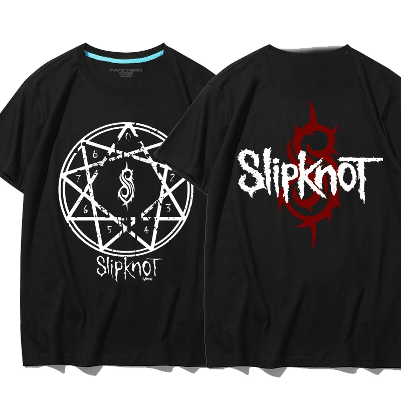 Футболка с короткими рукавами Slipknot Living Band Metal Rock Punk Vintage High Street Retro Loose для мужчин и женщин