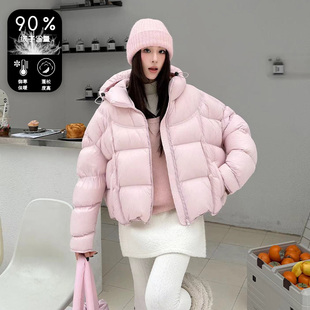 林子涵冬季新款韩系泡芙羽绒服女超好看抽绳短款时尚百搭加厚外套