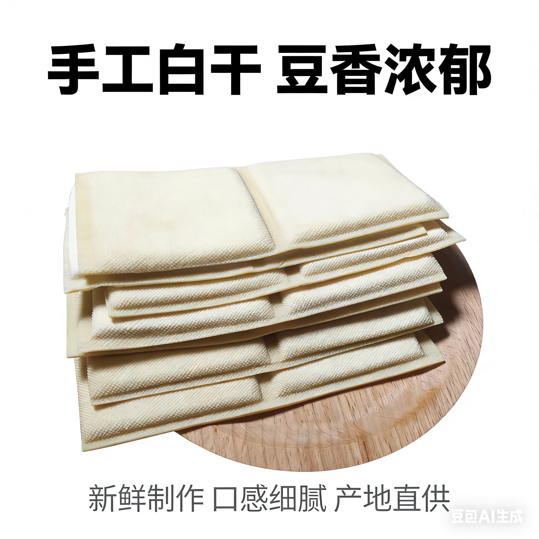 淮南特产正宗八公山厚白豆腐干手工卤水新鲜豆腐干炒菜2斤一袋装