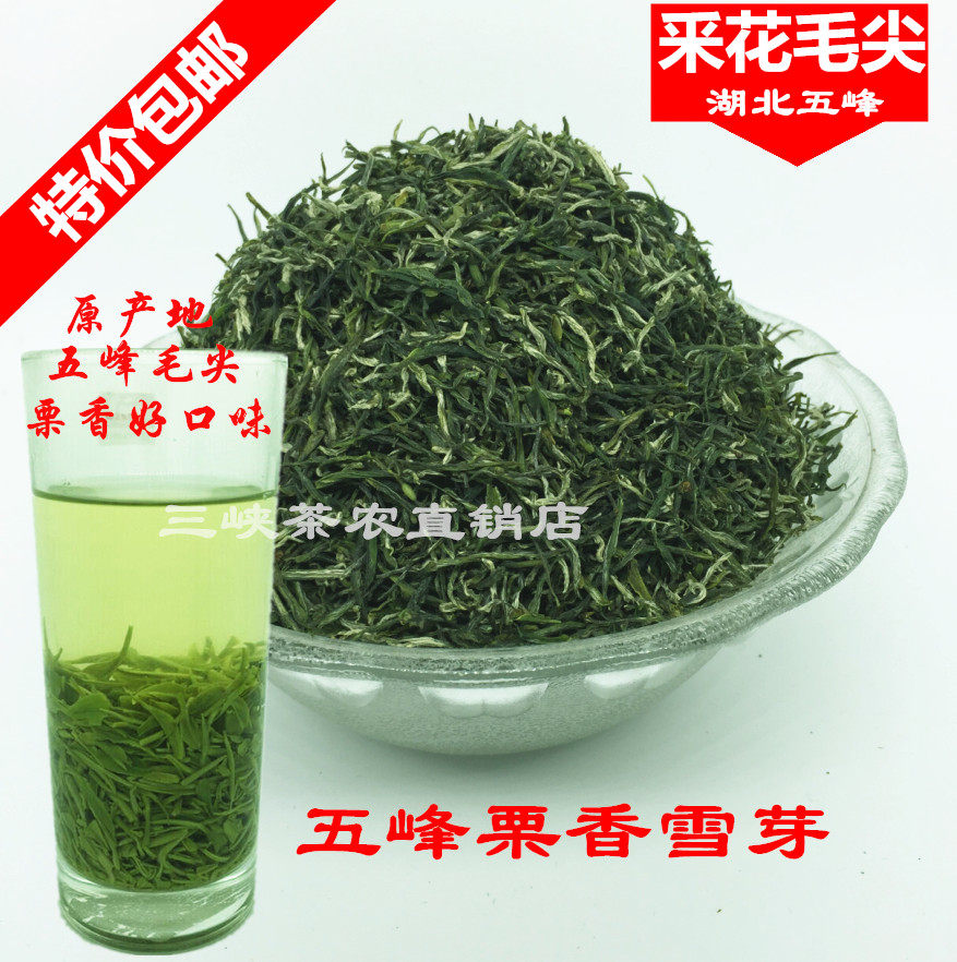 2026新茶湖北宜昌五峰芽毛尖栗香雪芽采花毛尖五峰绿茶叶三峡碧峰