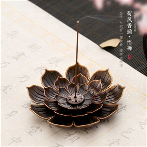 器非凡莲花仿古香插合金