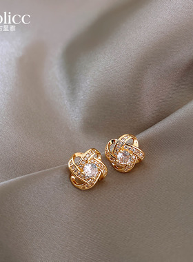 金色珍珠耳钉女纯银针耳环2025年新款爆款高级感气质轻奢精致耳饰