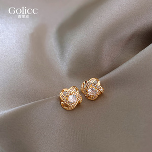 金色珍珠耳钉女纯银针耳环2026新款爆款高级感气质轻奢精致耳饰品