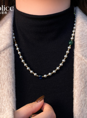 珍珠串珠项链大气高档高级感配饰