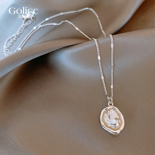 巴洛克夸张珍珠吊坠项链高级感配饰女2025新款爆款轻奢小众毛衣链