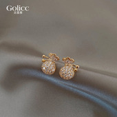 金色新年福袋耳钉女精致小巧2026新款 高级感耳饰独特漂亮耳环 爆款