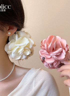花朵抓夹女头花发饰今年流行漂亮头饰2026新款高端发夹侧边后脑勺