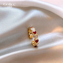 2025新款 轻奢高级感安可拉红爱心开口戒指女旺财指环小众设计 爆款