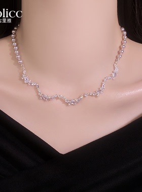 不规则锆石项链高级感轻奢小众