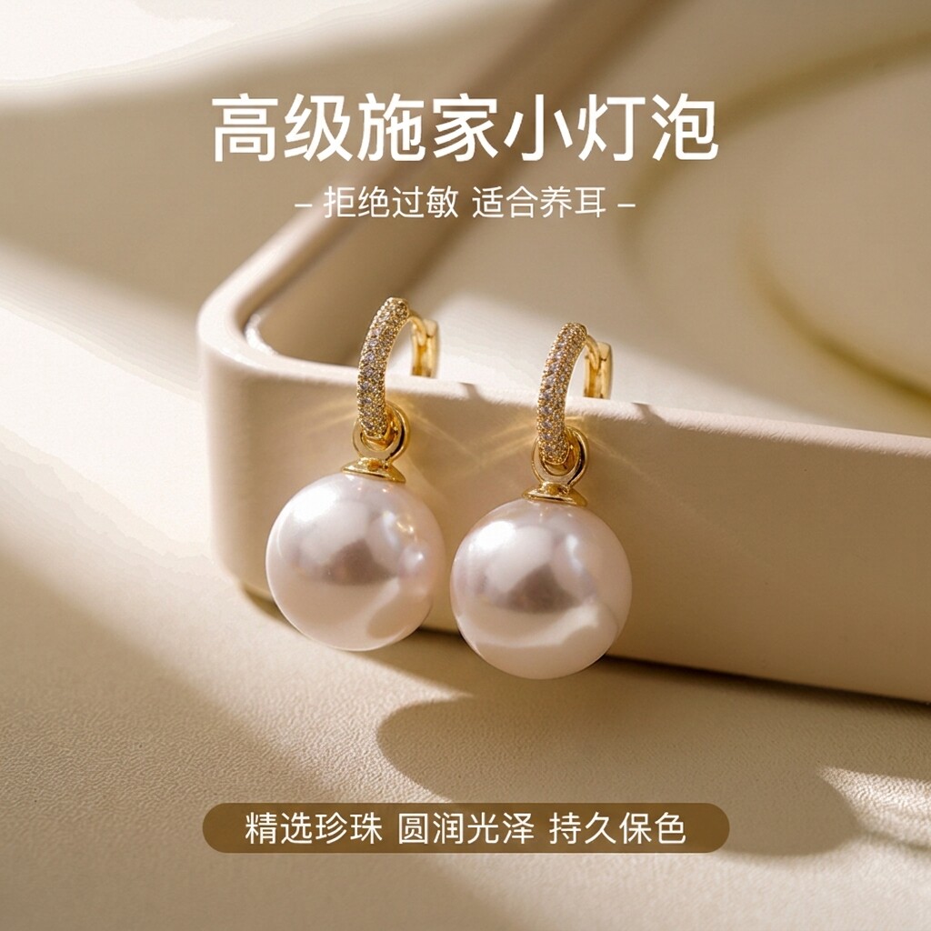 珍珠耳环女高级感耳坠2026年新款爆款小众设计轻奢耳饰品高端耳钉