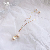 长流苏珍珠耳环轻奢高级感耳钉耳线女小众设计感耳饰2025年新款 潮