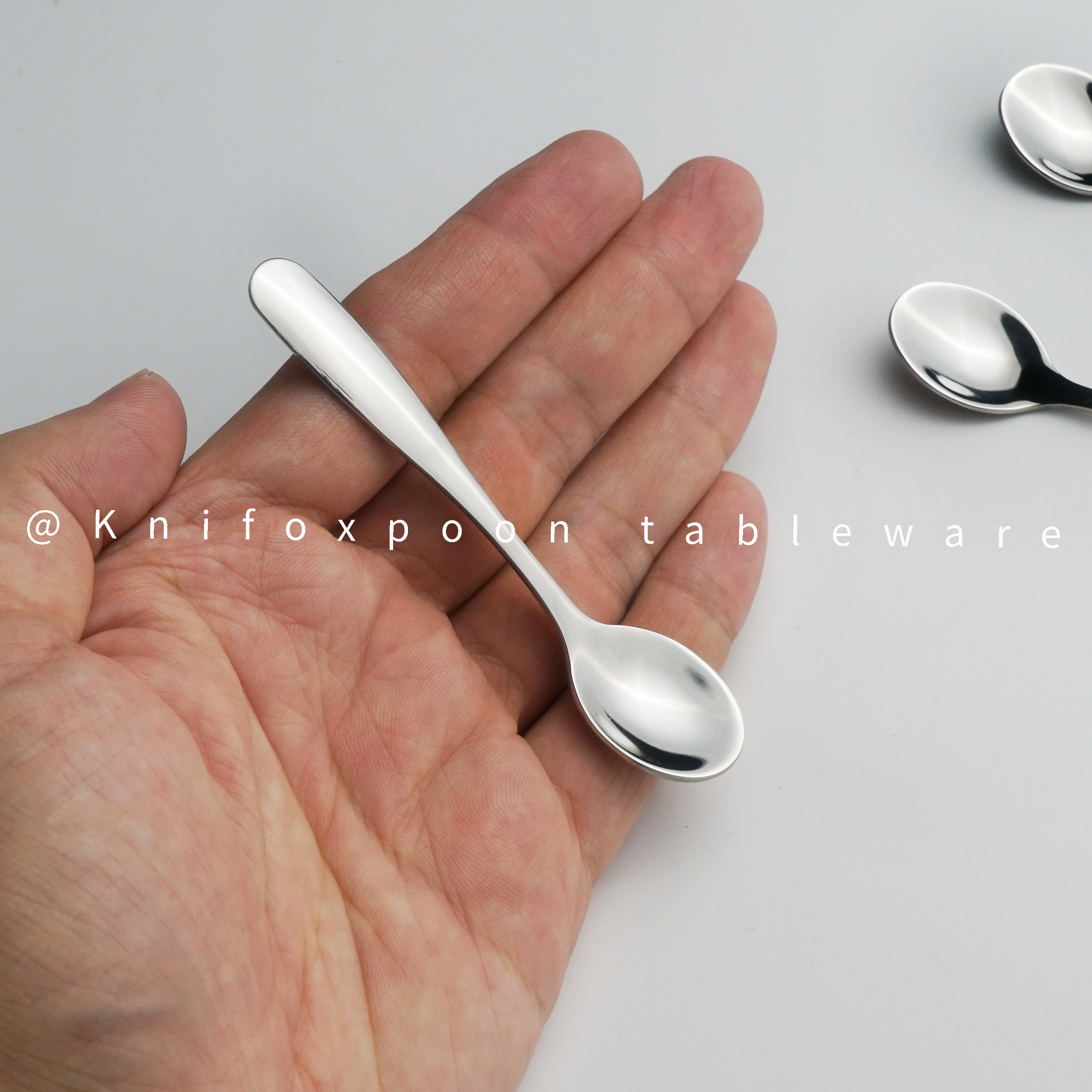 特小号迷你勺304不锈钢咖啡勺8cm小巧短柄小勺子调味料药粉勺家用