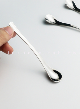 304不锈钢小号迷你勺小巧咖啡勺短柄甜品小勺子调料药粉勺搅拌棒