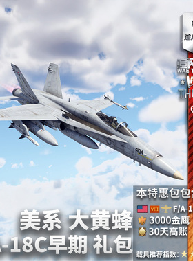 War thunder 战争雷霆 美系 F/A18C 早期型 大黄蜂 F18 战机 礼包