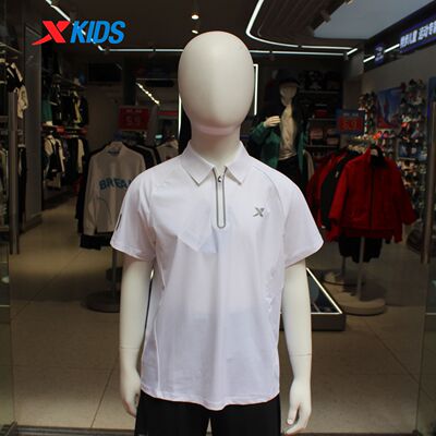 特步儿童短袖POLO衫男大童2026夏季薄款凉感防晒短袖674225024235