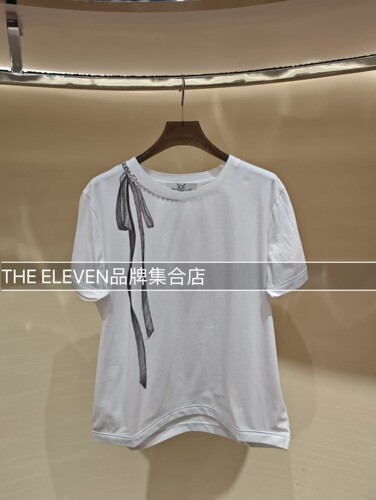 MMQ设计师品牌2026夏季新款背心短袖蝴蝶结圆领背心