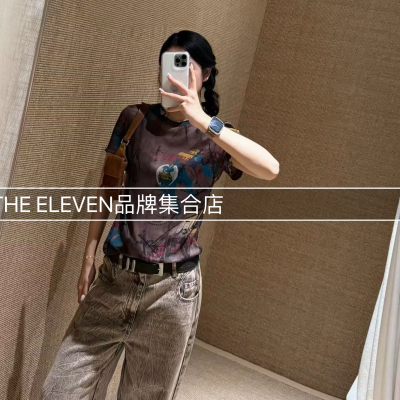 mmq2026年夏款印花弹力舒适皮肤衣短袖T恤