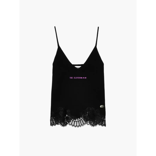 ETHOR设计师V领蕾丝桑蚕丝羊毛吊带2026年新款