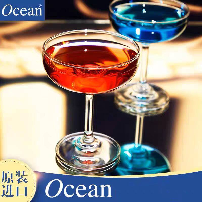 进口ocean碟形香槟杯创意婚礼庆典叠杯塔杯酒吧高脚马天尼酒杯子