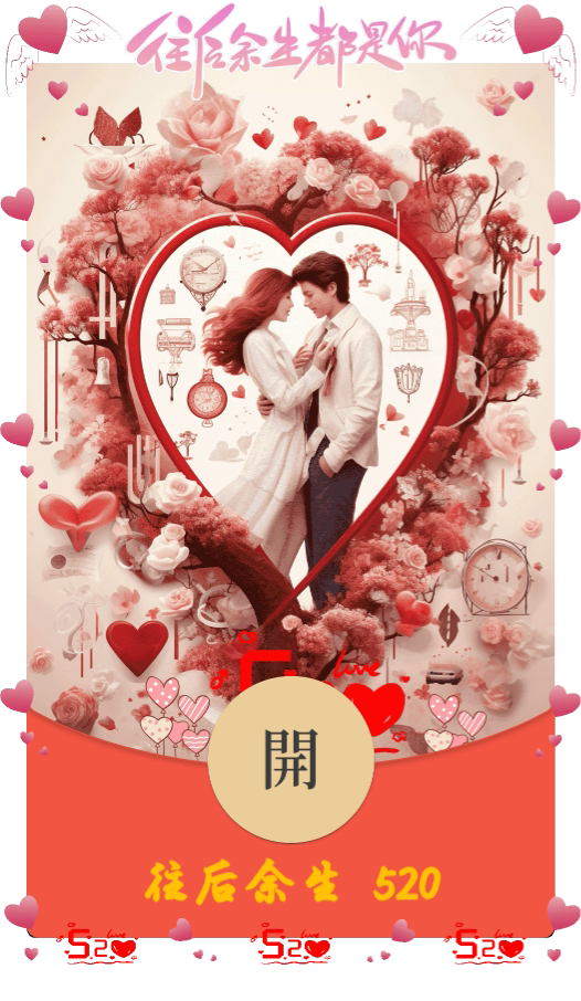 往后余生520微信红包封面序列号2024情侣告白仪式感皮肤vx情人节