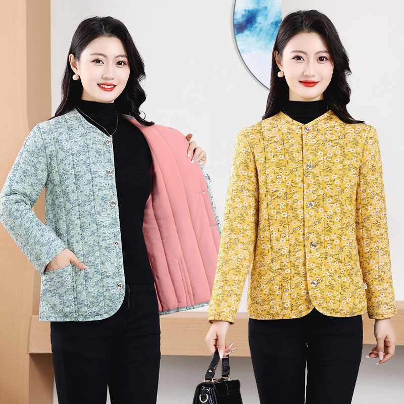 中老年人女外穿加厚棉服