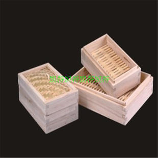 长方形蒸笼直角木质笼小笼包饺子蒸虾小点心海鲜鲍鱼蒸笼商用笼屉