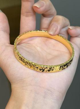 合金手镯 南非矿金【碎碎冰手镯】孟加拉赤金北欧金锡金 里外一色