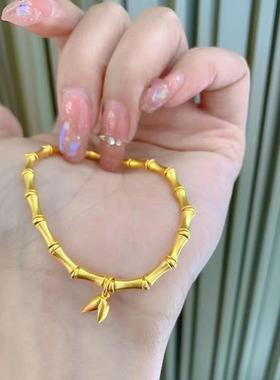 合金手链 南非矿金【竹节手链】孟加拉赤金 北欧金 锡金里外一色